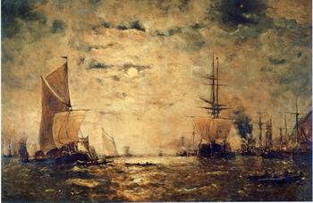 Seascape, boats, ships and warships. 76